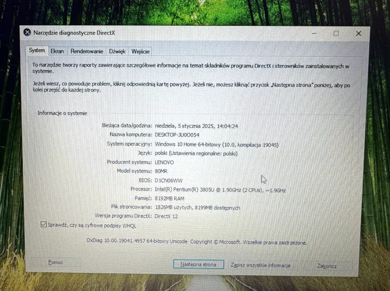 LENOVO B70-80 17,3" INTEL PENTIUM 3805U PRO 8GB 1TB W10 PL OKAZJA