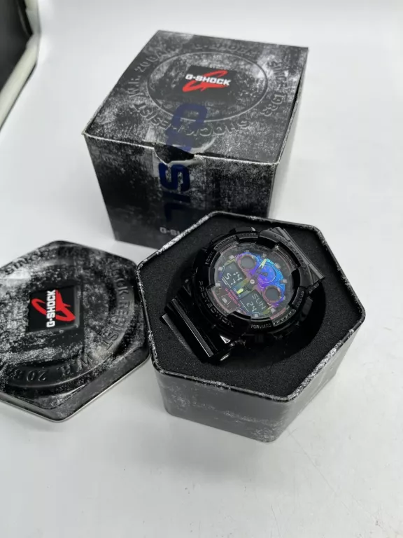 ZEGAREK CASIO G-SHOCK GA-100RGB PUDEŁKO PUSZKA KOMPLET