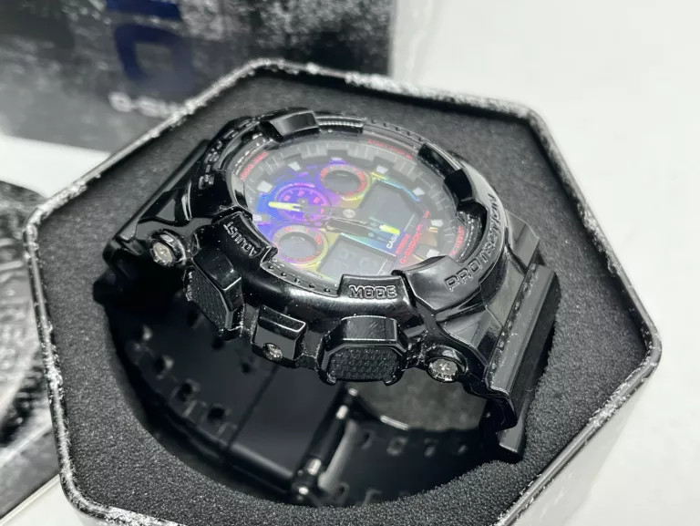 ZEGAREK CASIO G-SHOCK GA-100RGB PUDEŁKO PUSZKA KOMPLET