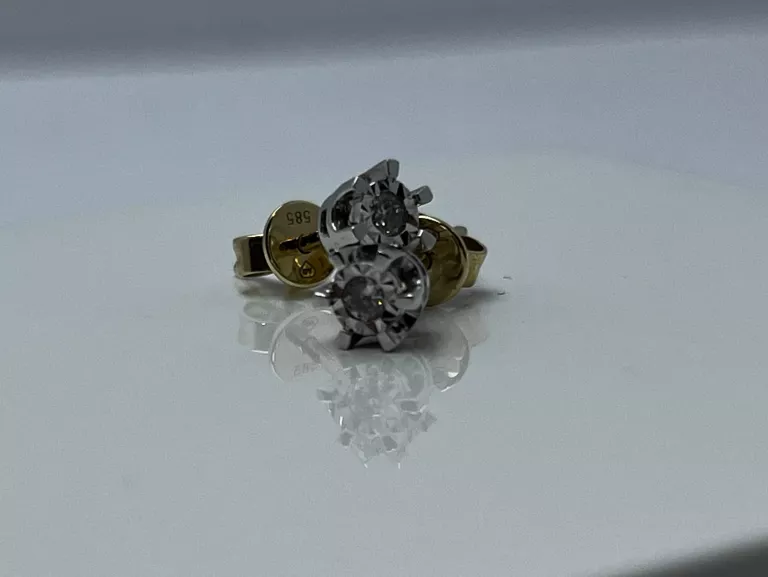 ZŁOTE KOLCZYKI SAVICKI [585] [0.11CT]