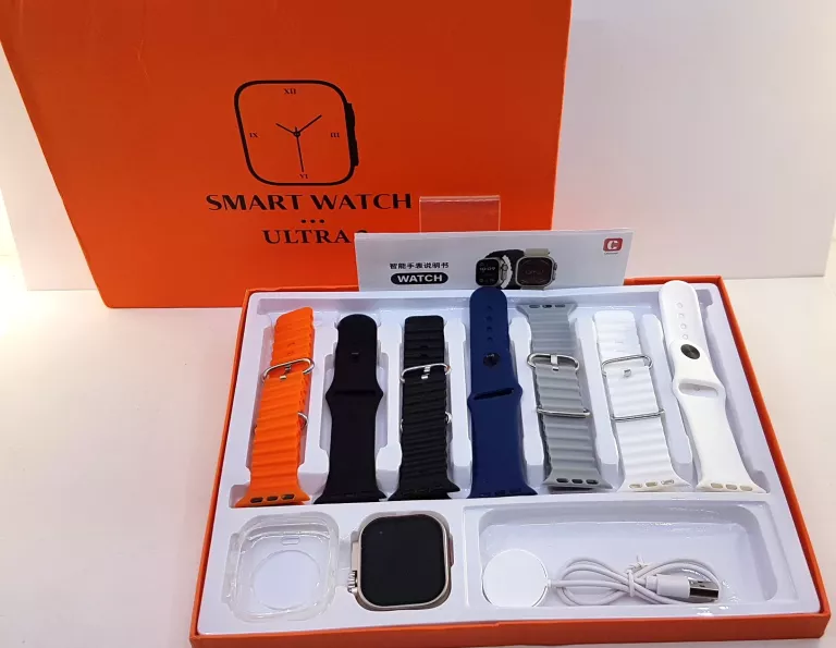 SMARTWATCH ULTRA 2 49MM SILVER +7 PASKÓW IOS/ANDROID PL MENU