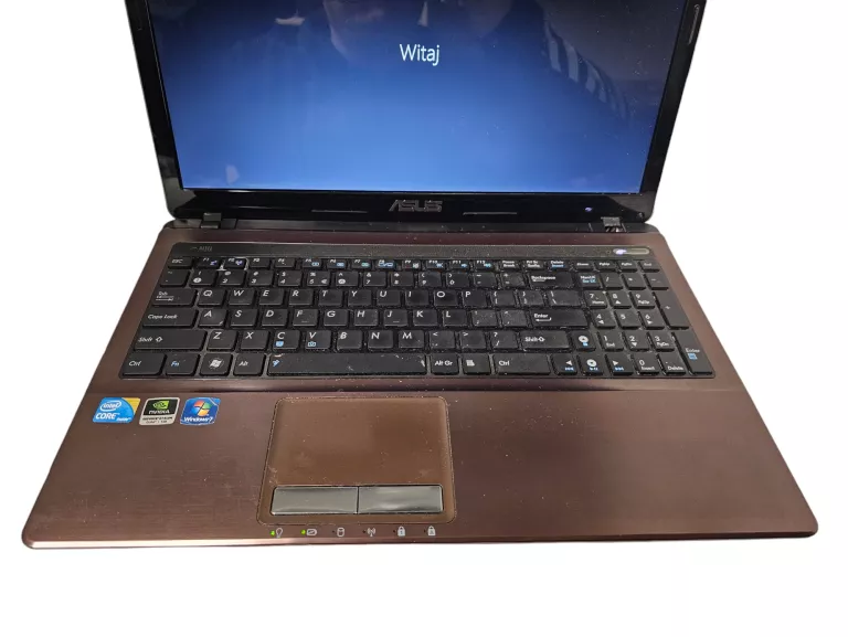LAPTOP ASUS K53SV-SX055V I5-2410 / 4GB / 256GB / WIN10 PĘKNIĘTA RAMK