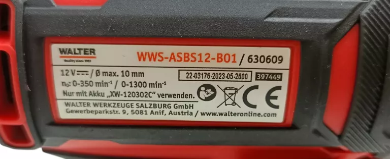 WKRĘTARKA WALTER 12V