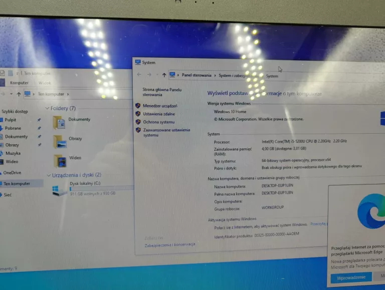 LAPTOP ASUS X751L I5 5200U 4GB 1TB GT 940M