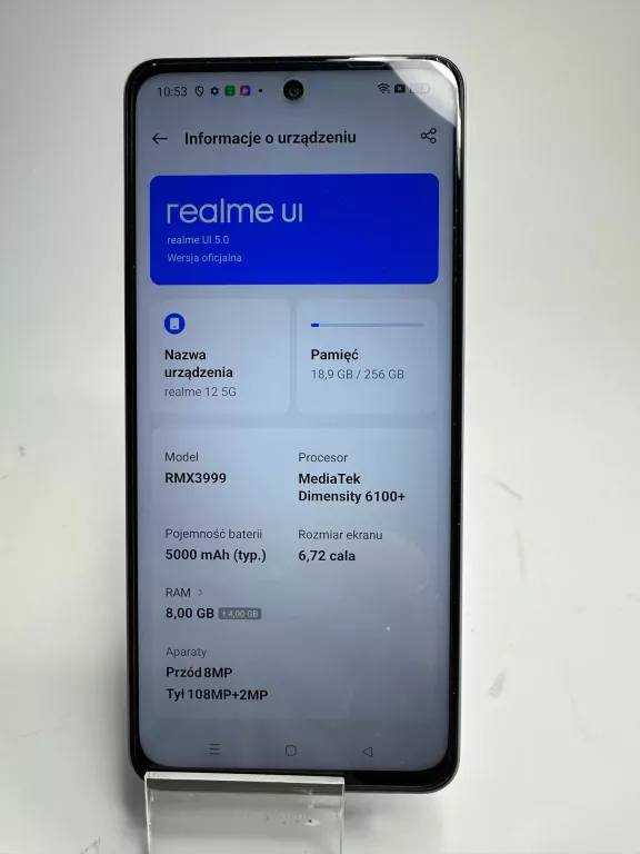 SMARTFON  REALME12 5G 256 GB