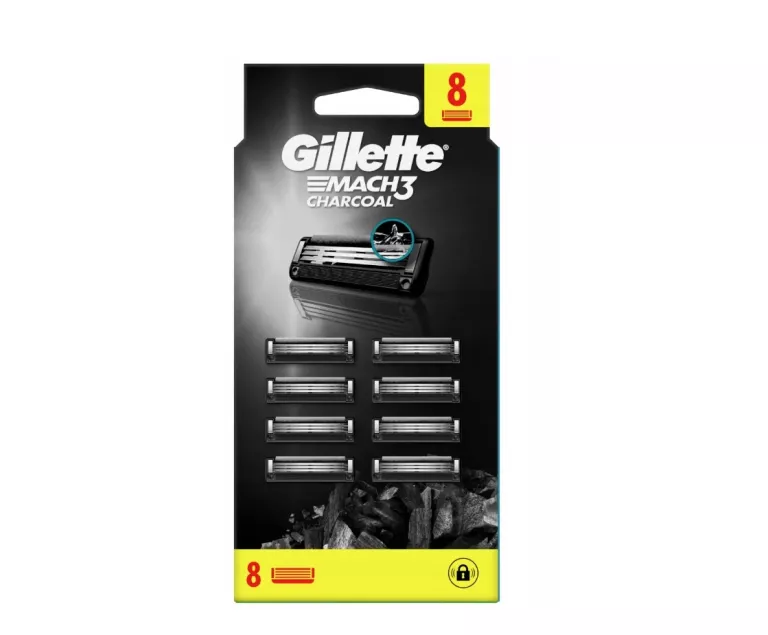 GILLETTE MACH3 CHARCOAL OSTRZA 8 SZT.