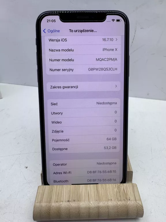 TELEFON IPHONE X 3GB/64GB BAT:100%