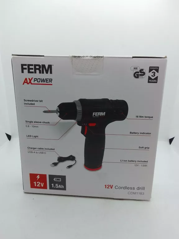 WRKĘTARKA FERM AX POWER CDM1183