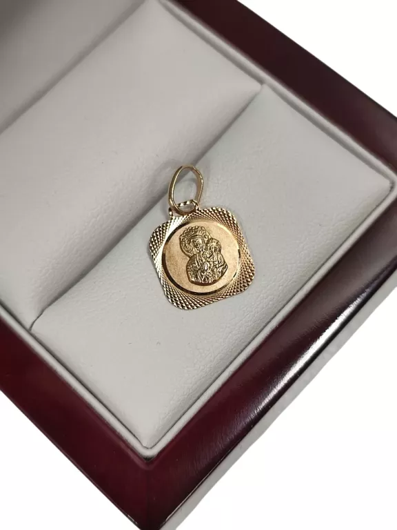 ZŁOTY MEDALIK MATKA BOSKA CZĘSTOCHOWSKA PRÓBA 585 14 0,98 GR 11X11 MM