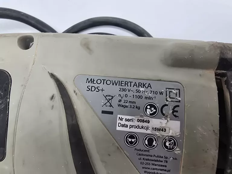 MŁOTOWIERTARKA PERFORMANCE POWER SDS PLUS 710 W