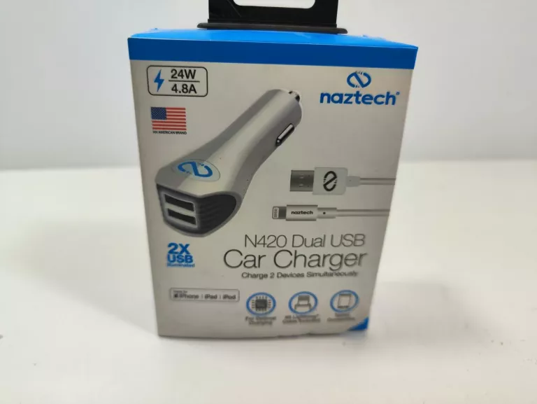 ŁADOWARKA SAMOCHODOWA NAZTECH N420 DUAL USB