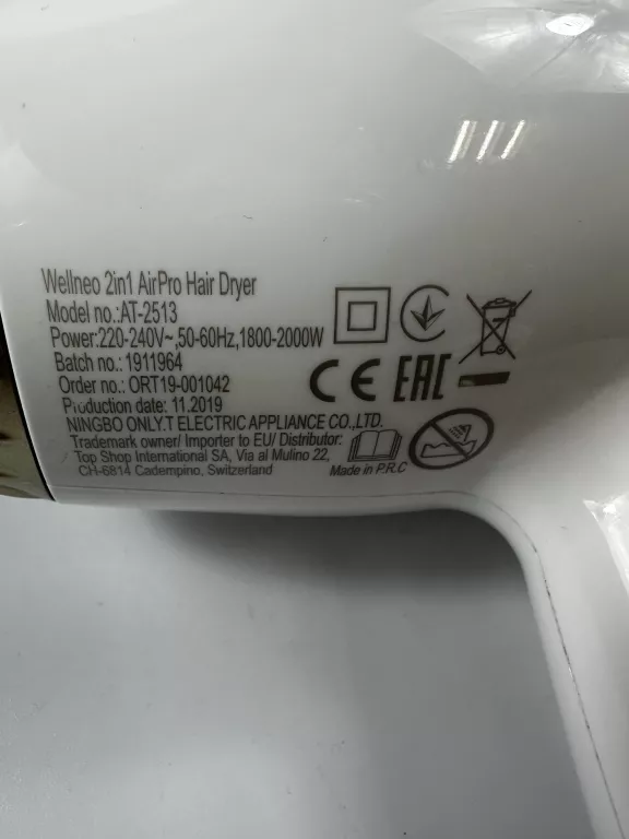 SUSZARKA WELLNEO 2W1 AIRPRO HAIR DRYER AT-2513