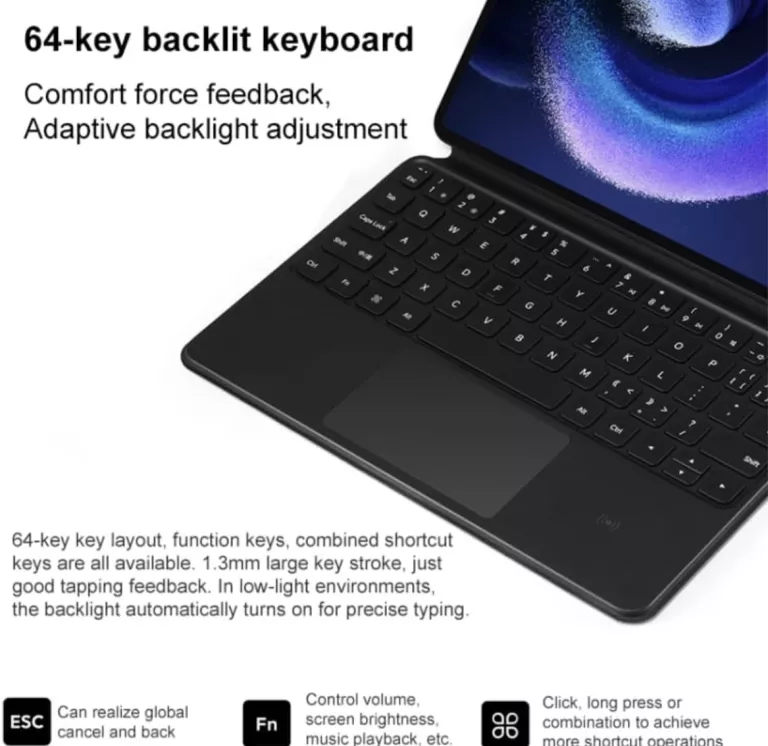 KLAWIATURA Z ETUI XIAOMI PAD 6S PRO TOUCHPAD  KEYBORD