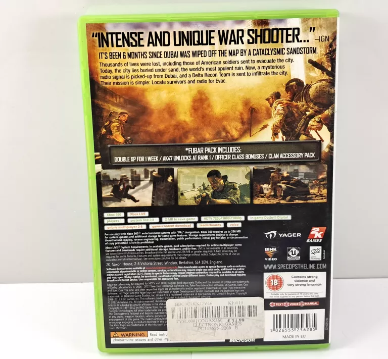 GRA XBOX 360 SPEC OPS THE LINE