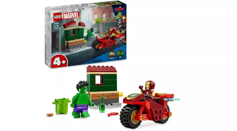 LEGO SUPER HEROES 76287 MARVEL 76287 IRON MAN Z ROWEREM I HULKIEM