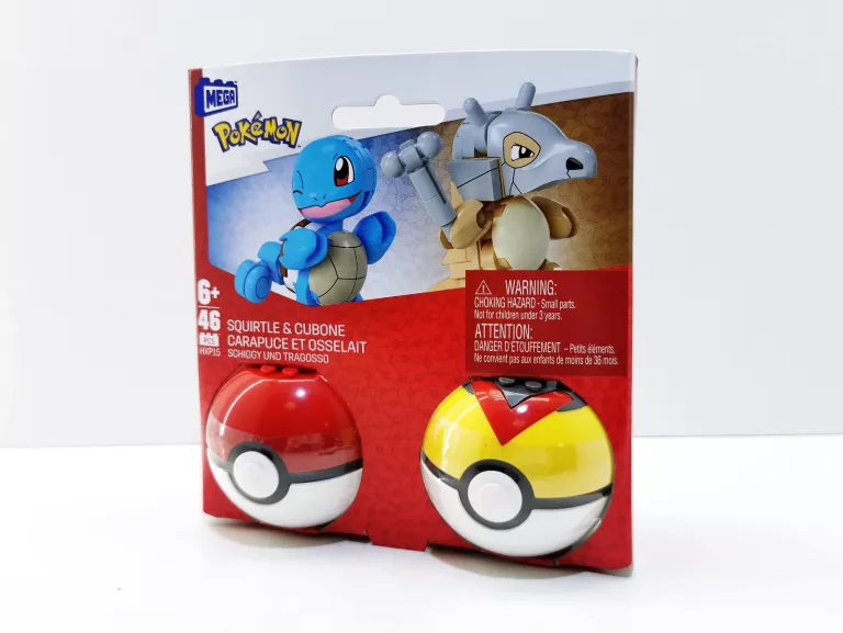 MEGA POKEMON POKEBALL 2PAK SQUIRTLE I CUBONE 46EL HXP15 MATTEL