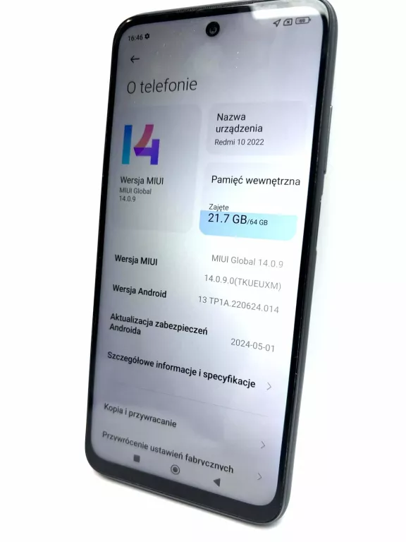 TELEFON REDMI 10 2022 PUD ŁAD