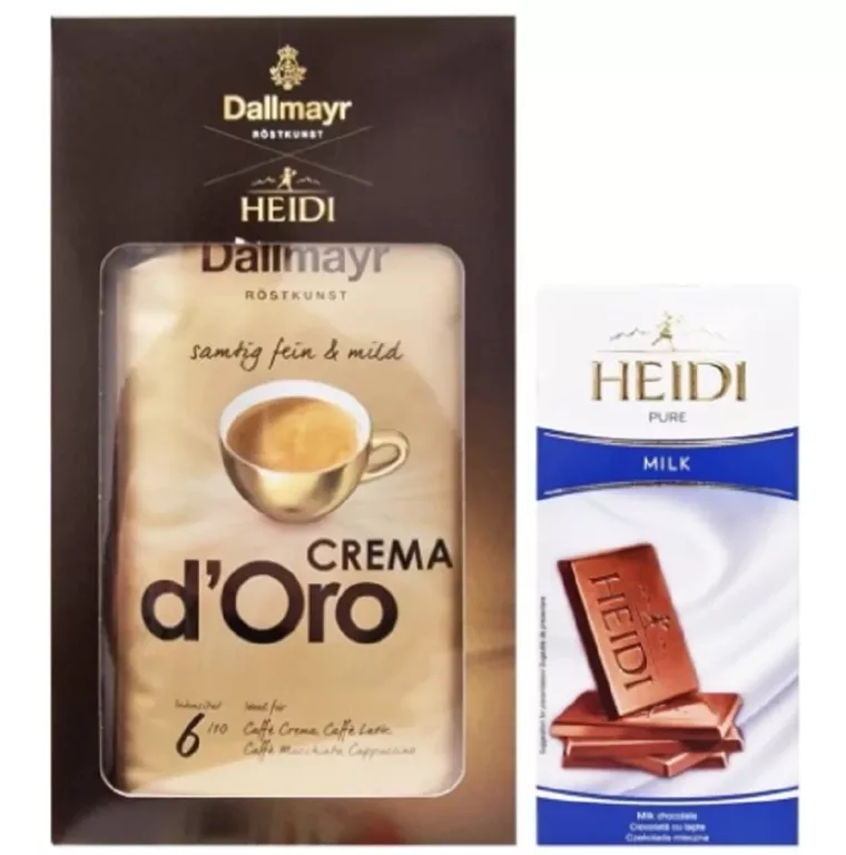 KAWA DALLMAYR CREMA D'ORO 1KG ŚWIEŻA ZIARNISTA + CZEKOLADA