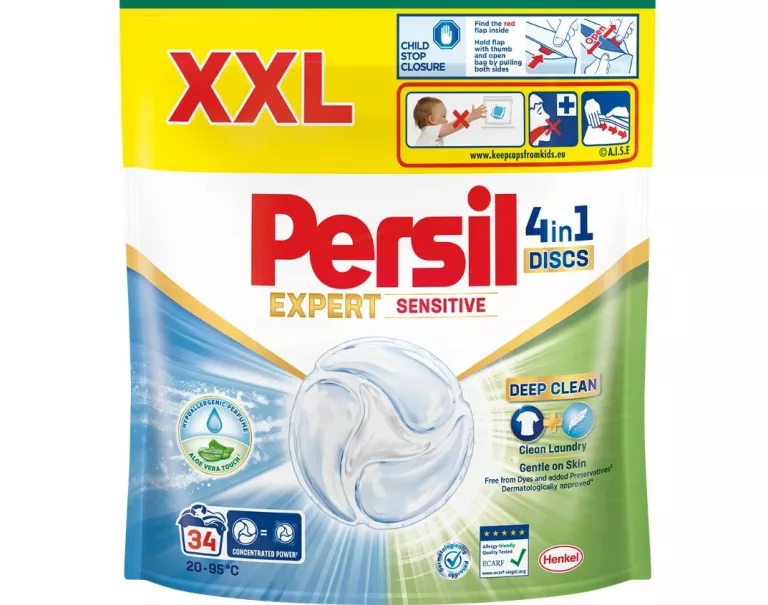 KAPSUŁKI DO PRANIA PERSIL DISCS 4 IN 1 EXPERT SENSITIVE - 34 SZT.