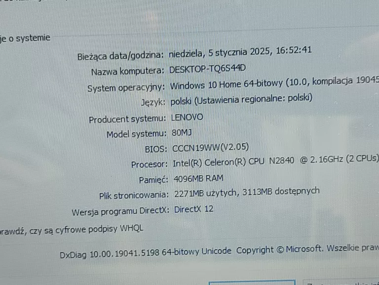 LAPTOP LENOVO IDEAPAD 100