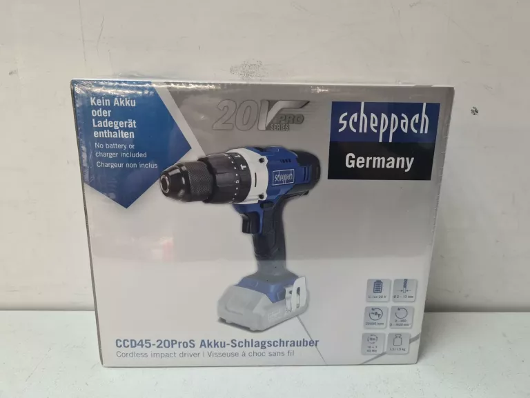 WKRĘTARKA SCHEPPACH CCD45-20PROS + ŁADOWARKA I AKUMULATOR