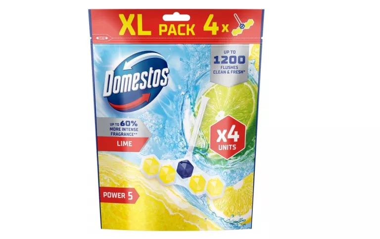 DOMESTOS POWER 5 LIME KOSTKA ZAPACHOWA DO TOALET 4X50G