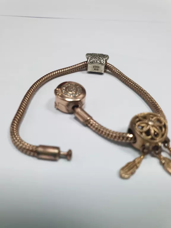 BRANSOLETKA PANDORA + CERTYFIKAT I PARAGON 19,45G 18 CM
