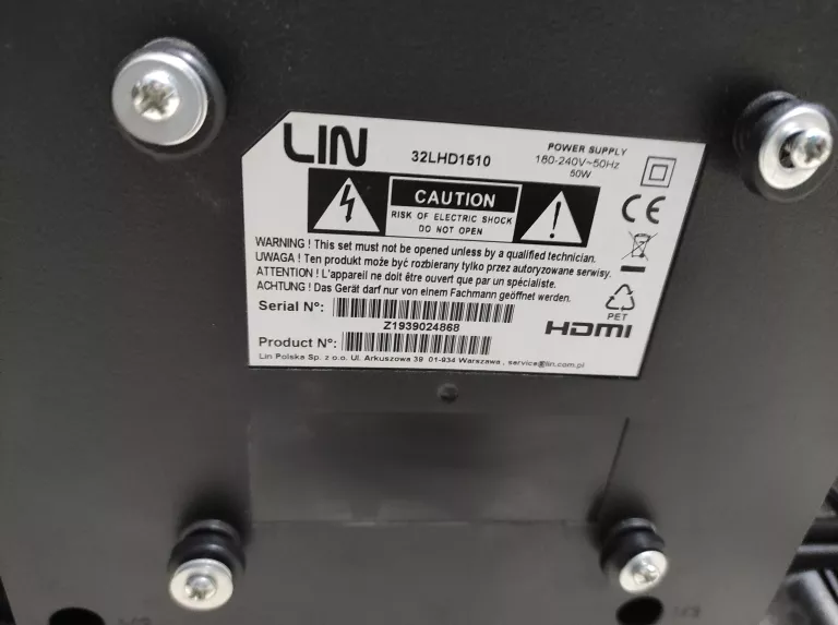 TELEWIZOR LIN 32LHD1510 + UCHWYT DO TELEWIZORA 17-55 CALI OBROTOWY