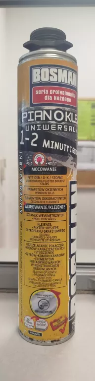 PIANOKLEJ UNIWERSALNY BOSMAN 750 ML KLEJ DO STYROPIANU OSB, DO MUROWANIA
