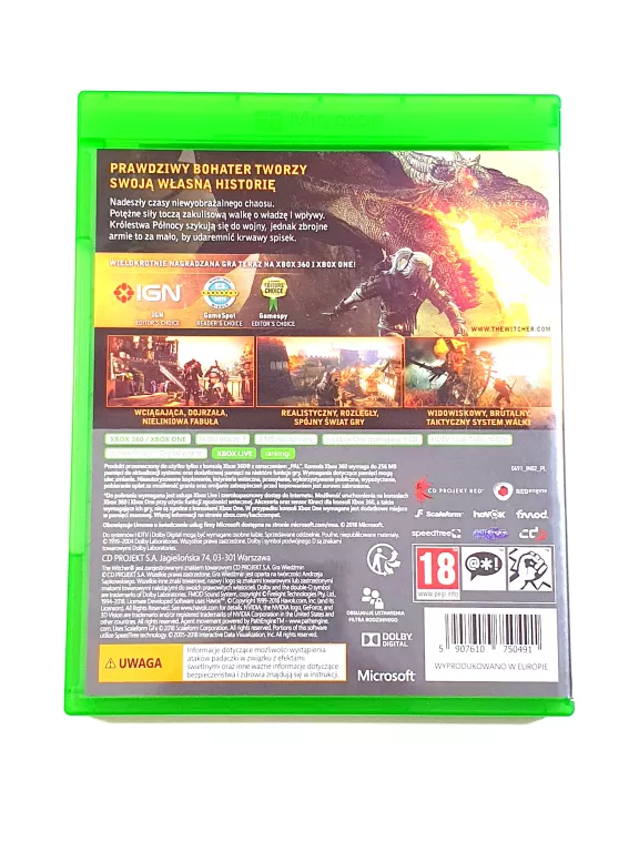 GRA WIEDŹMIN 2 ZABÓJCY KRÓLÓW EDYCJA ROZSZERZONA PL XBOX ONE / XBOX 360