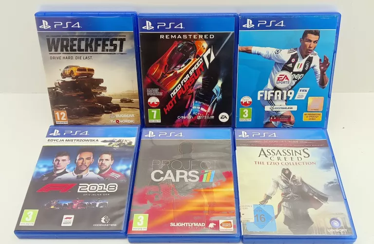 PAKIET GIER NA PS4 7SZTUK