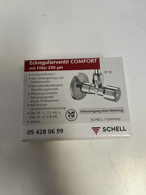 ZAWÓR KĄTOWY SCHELL 3/8'' 054280699