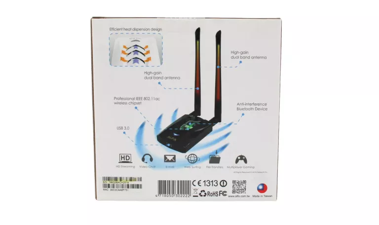 KARTA WIFI USB 3.0 ALFA AWUS036ACH B/G/N/A/AC