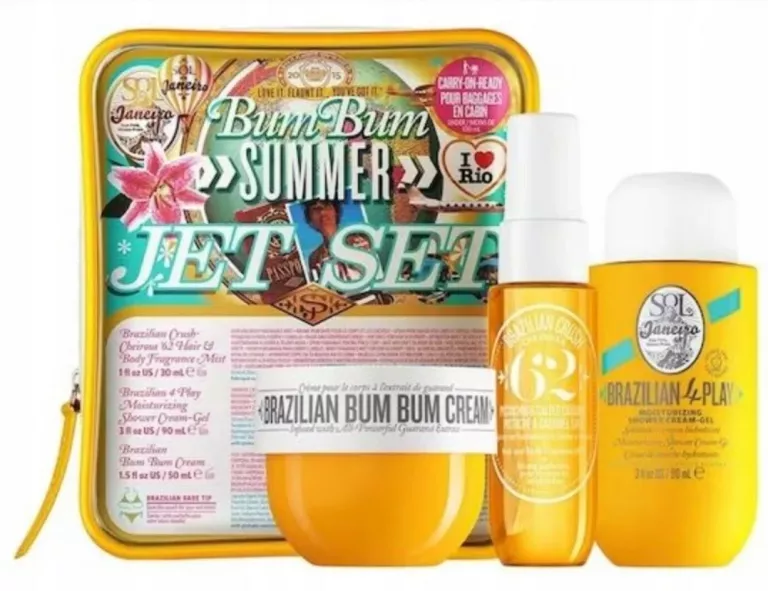 SOL DE JANEIRO BUM BUM JET SET MGIEŁKA CHEIROSA 62 KREM BALSAM ŻEL ZESTAW