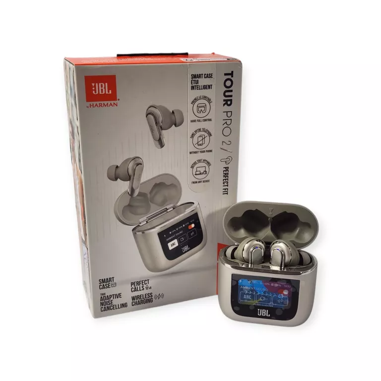JBL tour pro 2 シルバー JBL Tour Pro 2 | Prawdziwie bezprzewodowe słuchawki douszne