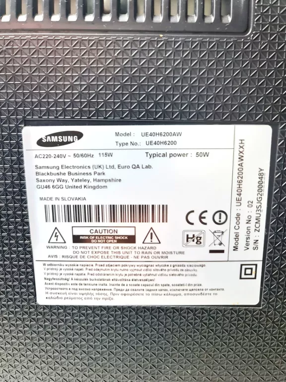 TELEWIZOR SAMSUNG UE40H6200 SMART TV PILOT