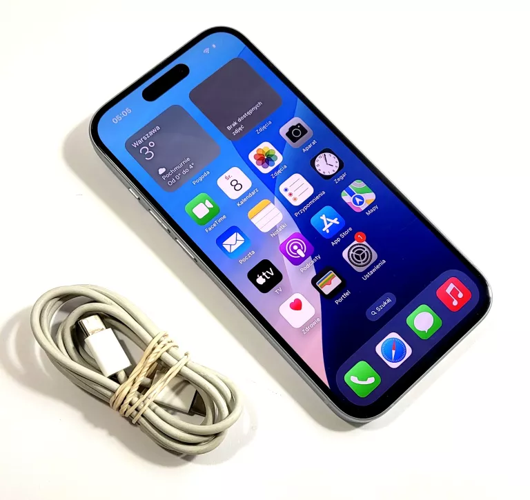 SMARTFON APPLE IPHONE 15 128 GB 5G BLUE BATERIA 87% WOLNA DYSTRYBUCJA