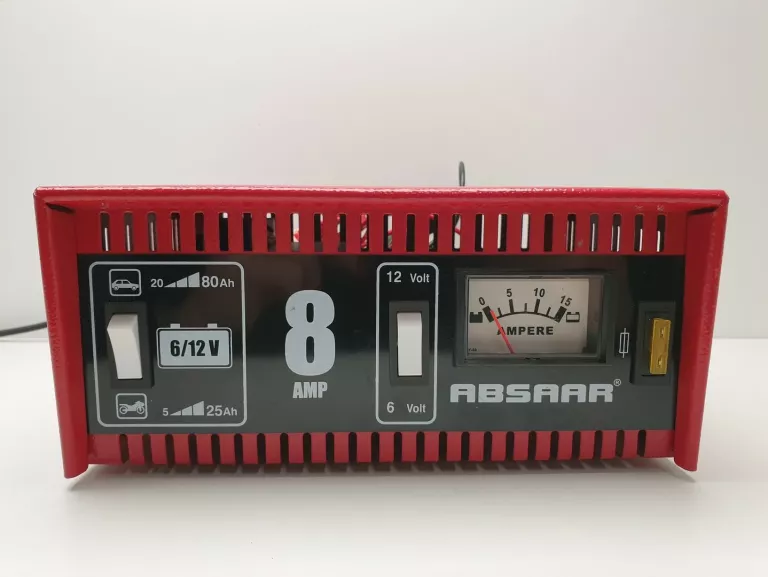 PROSTOWNIK DO AKUMULATORÓW ABSAAR 8 AMP  8A, 6/12V, 5-80AH