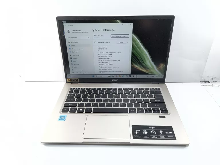 LAPTOP ACER SWIFT 1 CELERON/4GB/128SSD/W11