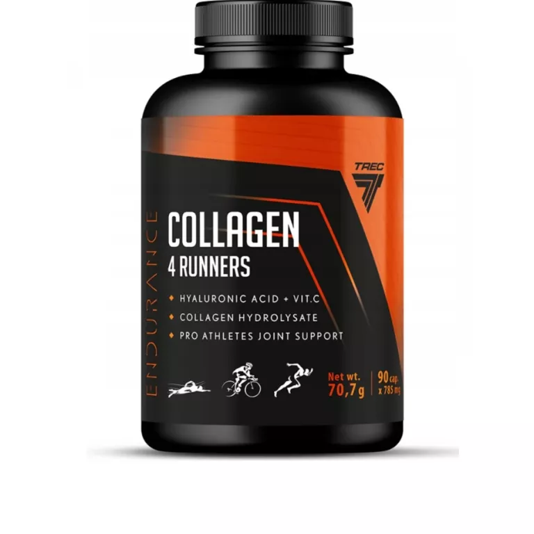 KOLAGEN DLA BIEGACZY TREC ENDURANCE COLLAGEN 4 RUNNERS 90 KAPS. NA STAWY