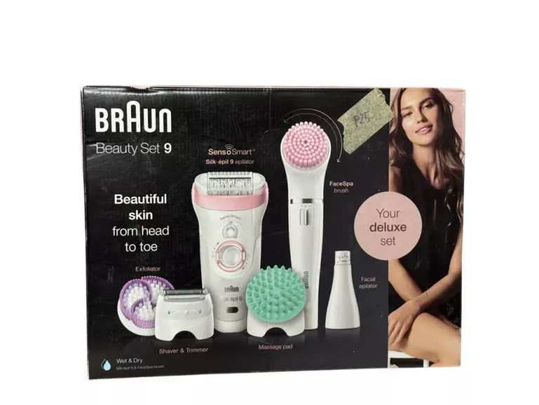 BRAUN BEAUTY SET 9 DEPILATOR SZCZOTECZKA + AKCESORIA