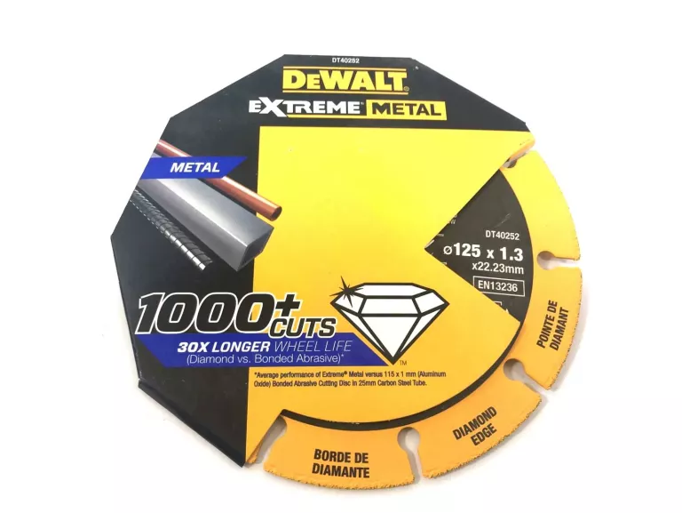 TARCZA DIAMENTOWA DO CIĘCIA STALI DEWALT DT40252 125MM METALU BLACHY ŻELIW