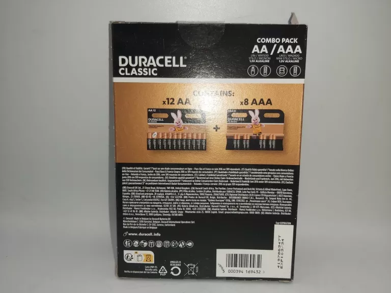 BATERIE DURACELL CLASSIC 20 SZT 8XAAA 12XAA, TANIO!!!