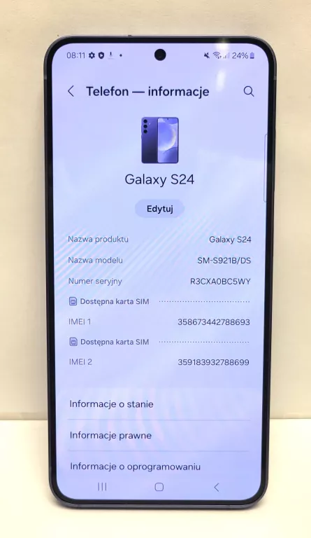 TELEFON SAMSUNG GALAXY S24 8/128GB SM-S921B/DS COBALT VIOLET