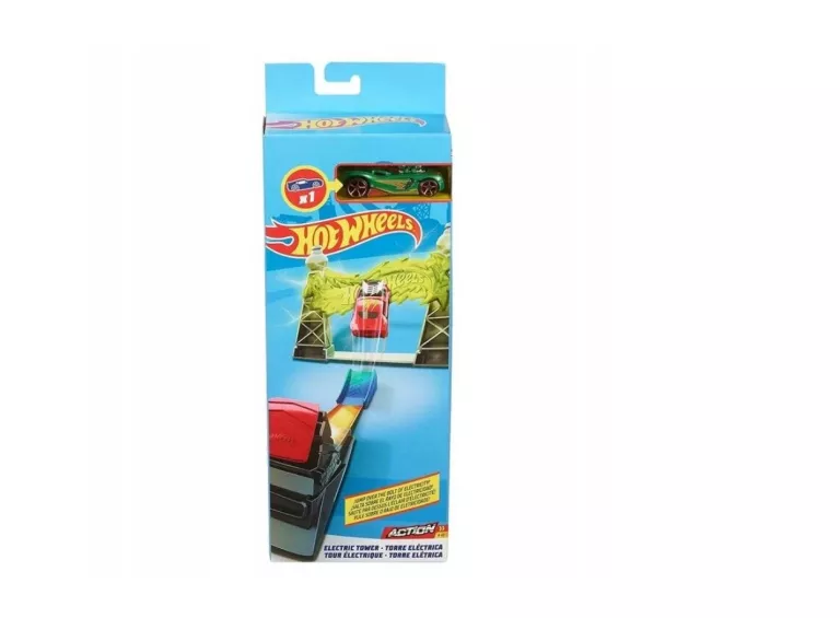 HOT WHEELS PODSTAWOWE WYZWANIA ELEKTRYCZNA WIEŻA ZESTAW Z 1 SAMOCHODZIKIEM