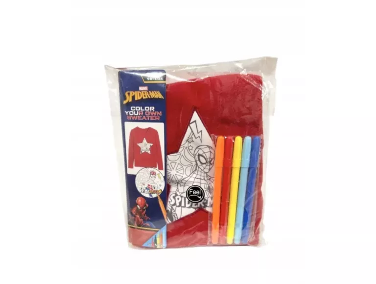 SPIDER-MAN POMALUJ WŁASNY SWETEREK 122-128CM