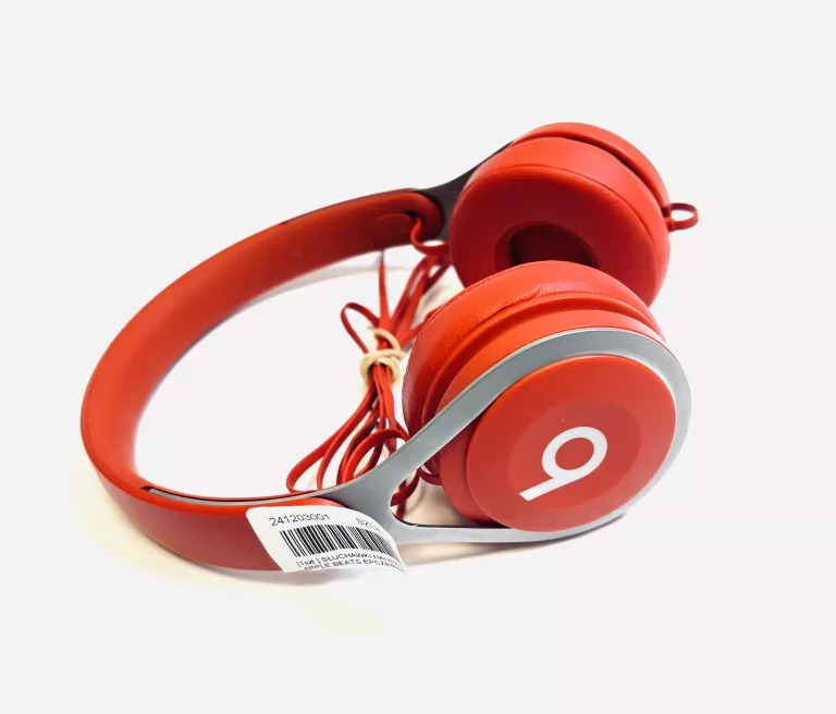 SŁUCHAWKI NAUSZNE APPLE BEATS CZERWONE PRZEWODOWE