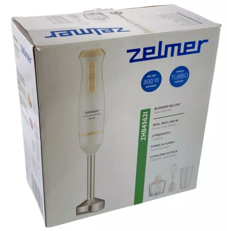 BLENDER RĘCZNY ZELMER ZESTAW 800W BIAŁY 800 W BIAŁY ZHB4562I