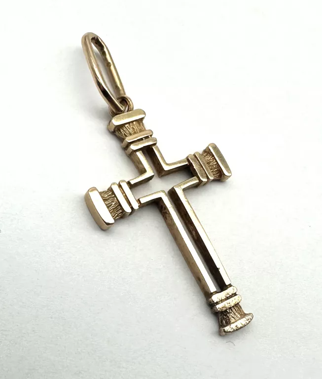 ZŁOTA ZAWIESZKA KRZYŻ KRZYŻYK - 585 - 4,52G - 2X3,5CM