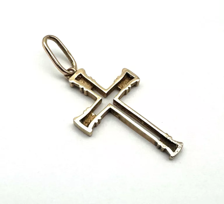 ZŁOTA ZAWIESZKA KRZYŻ KRZYŻYK - 585 - 4,52G - 2X3,5CM